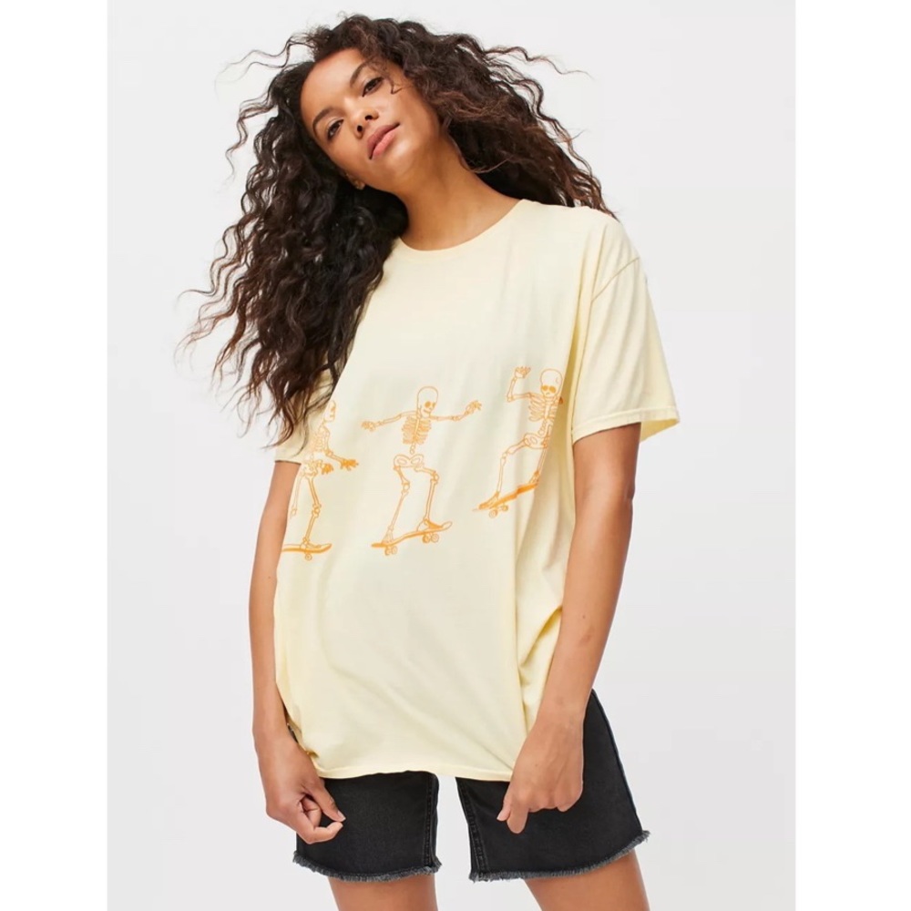 One left! UO Project Social T Skateboard Skeletons Tee